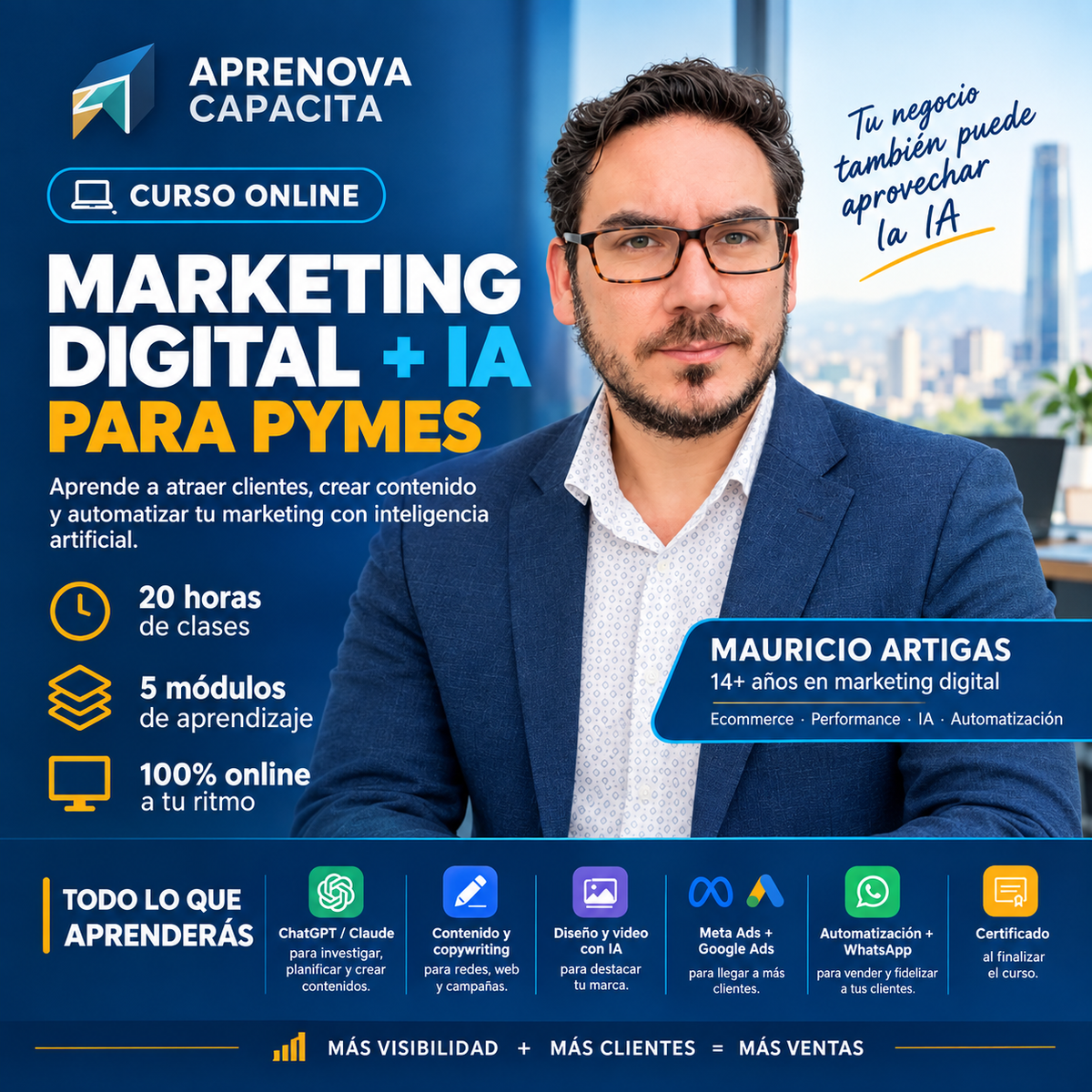 Curso de Marketing Digital con IA para Pymes | 100% Online